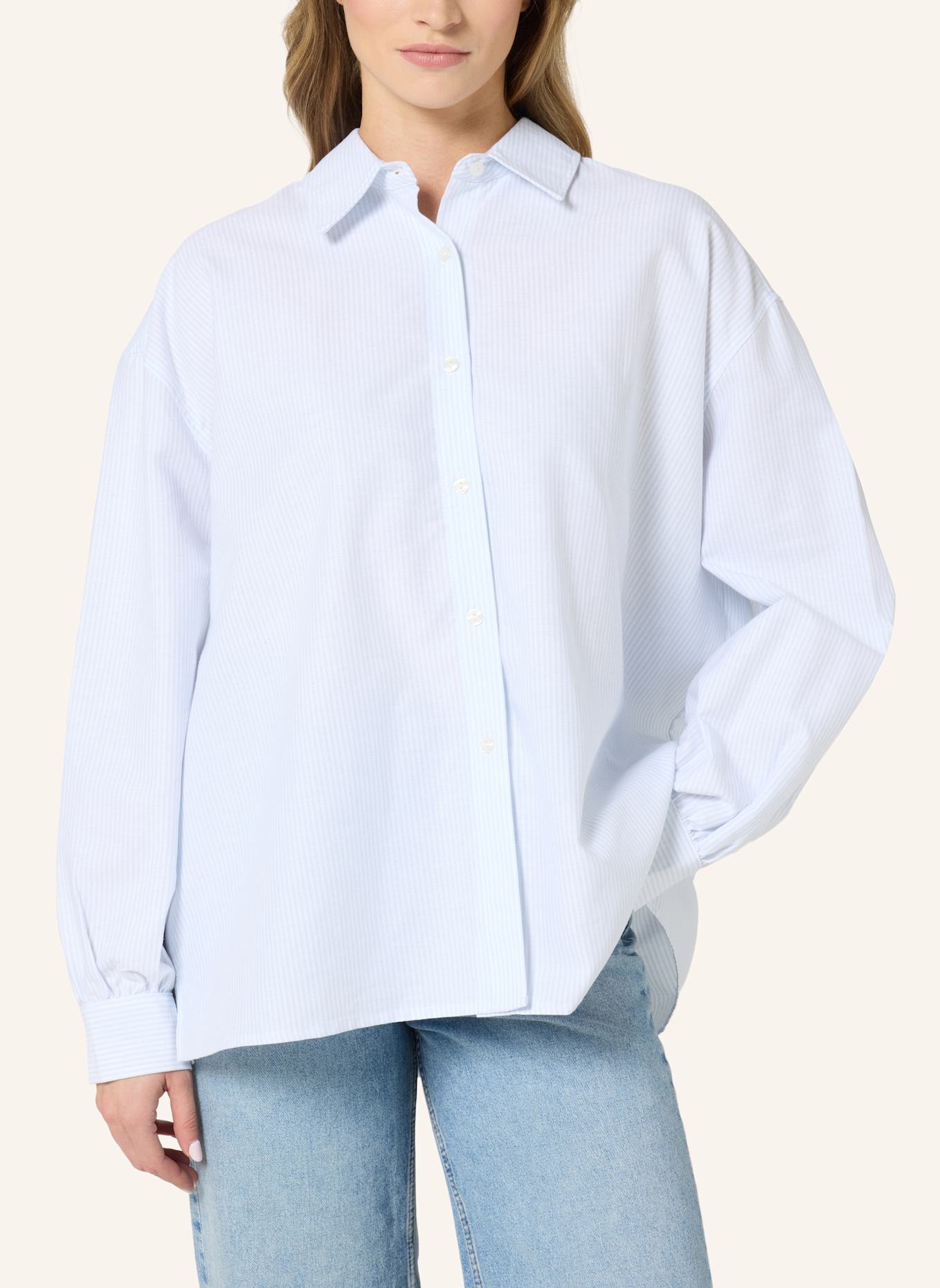 Bellasor Bluse MILEY: HELLGRAU/ WEISS