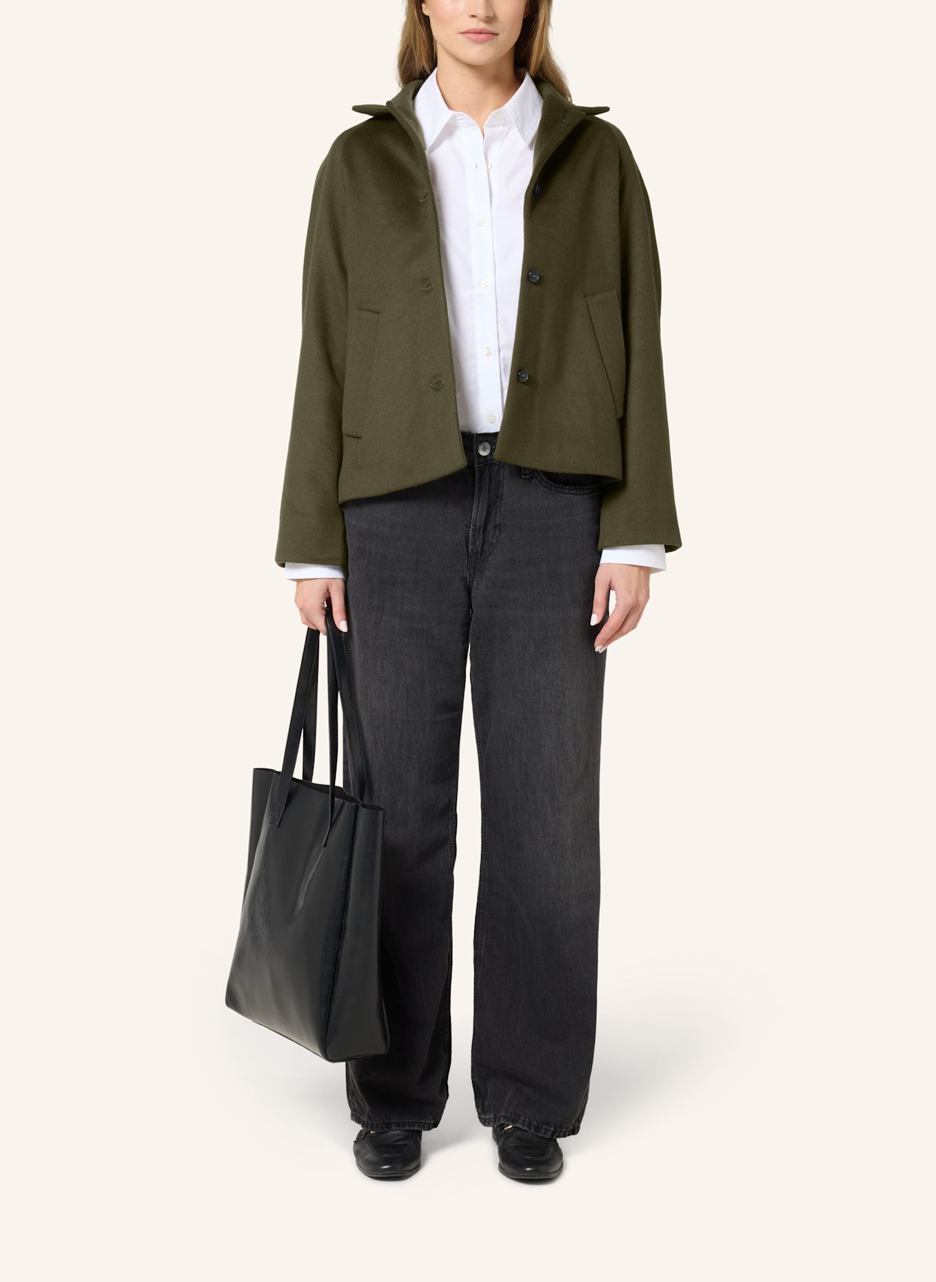 Bellasor Kastenjacke MALA with Cashmere: OLIV
