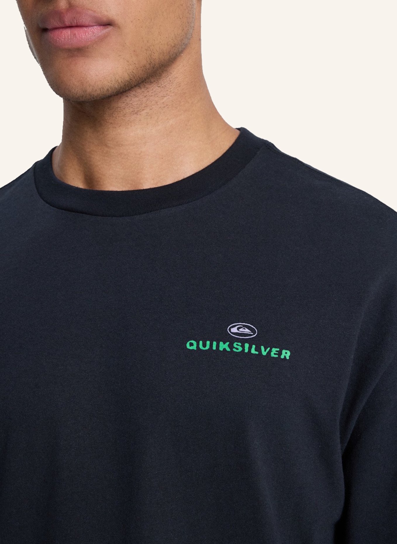 QUIKSILVER T-Shirt UPSIDE DOWN: SCHWARZ
