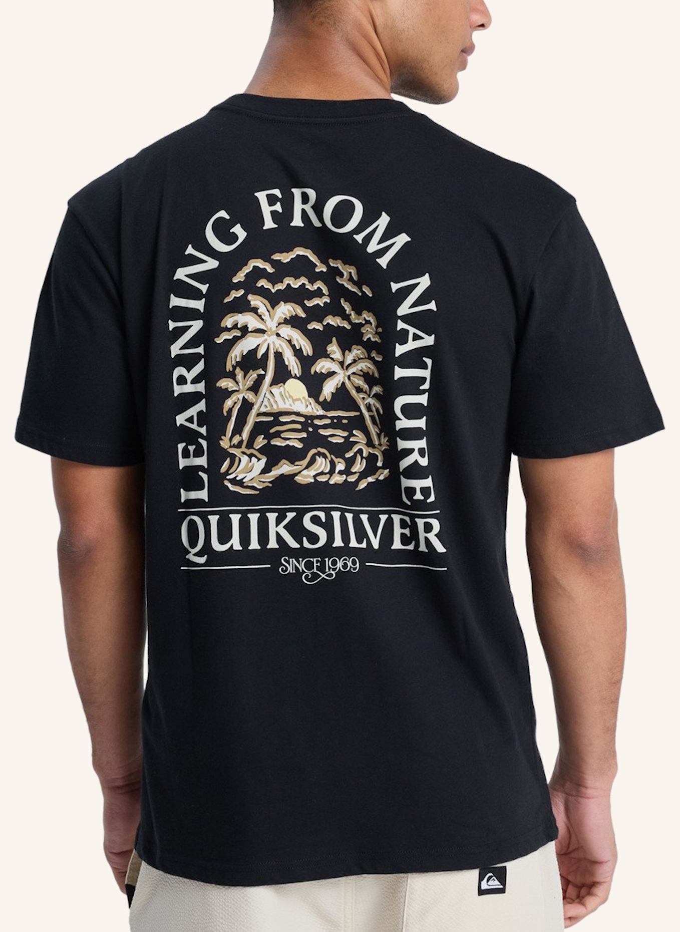 QUIKSILVER T-Shirt EVO LEARNING FROM NATURE: SCHWARZ