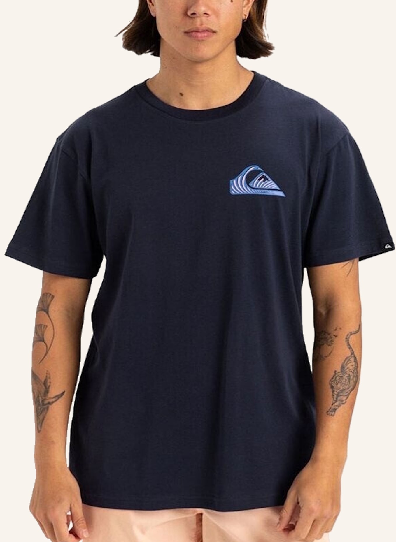 QUIKSILVER T-Shirt WINDOW PANE: BLAU