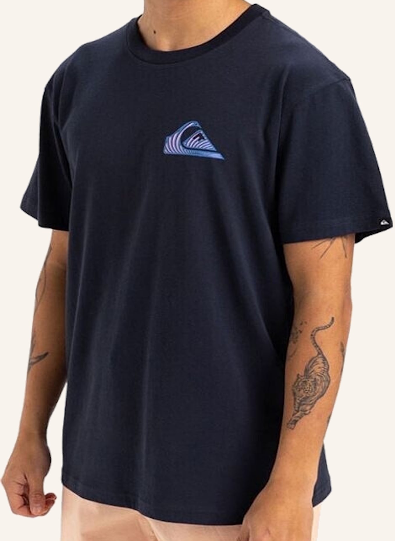 QUIKSILVER T-Shirt WINDOW PANE: BLAU