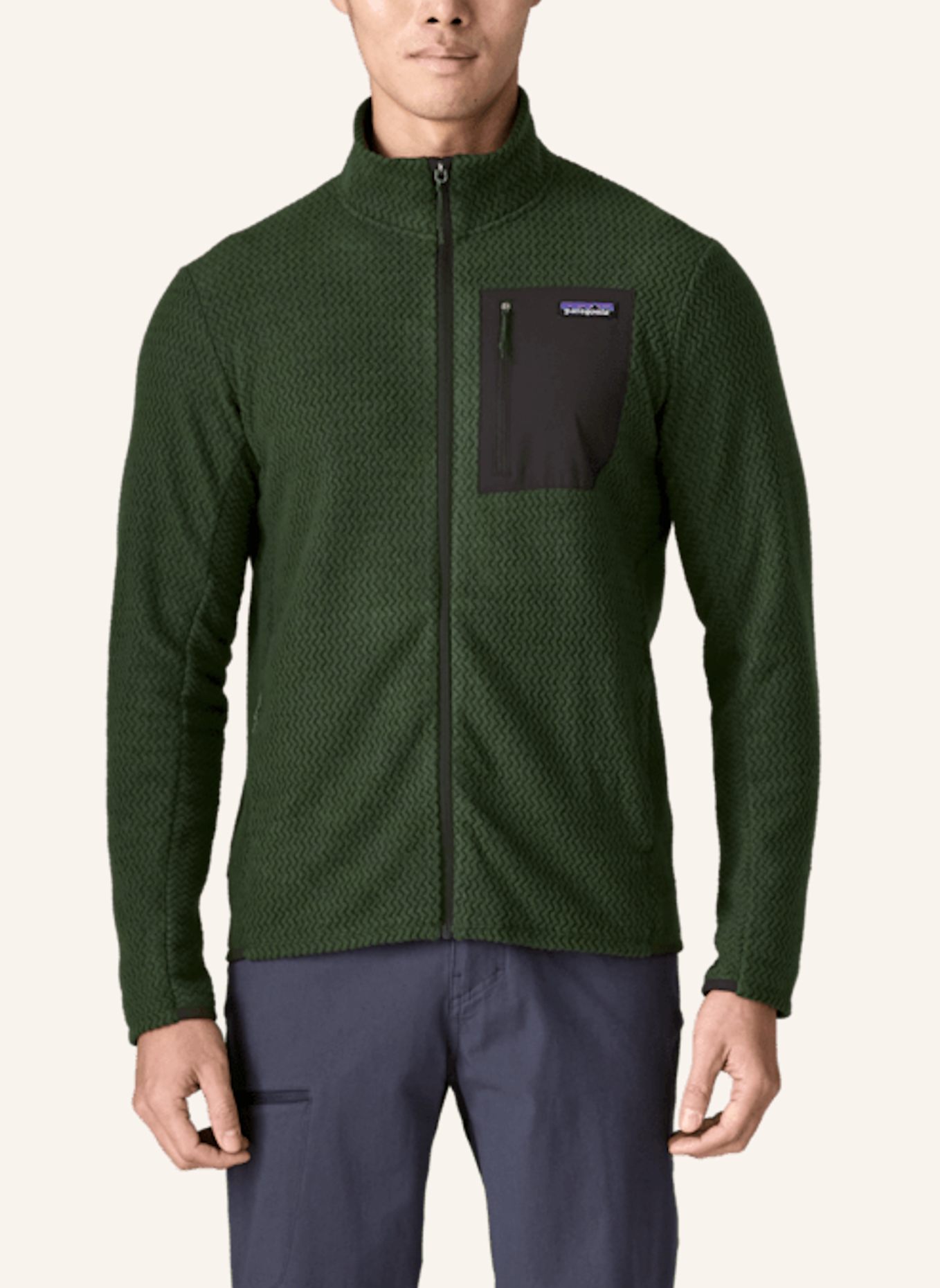 patagonia Fleecejacke R1® AIR: GRÜN