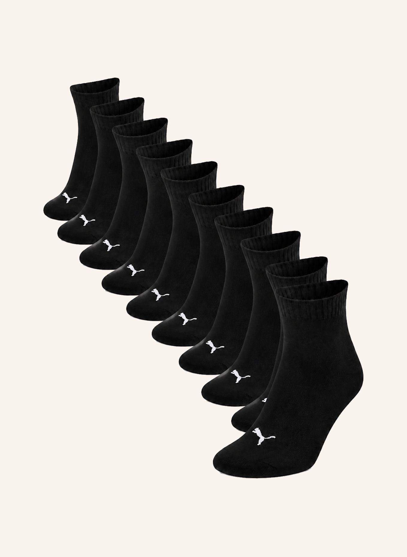 PUMA Socken QUARTER 9-PACK: SCHWARZ