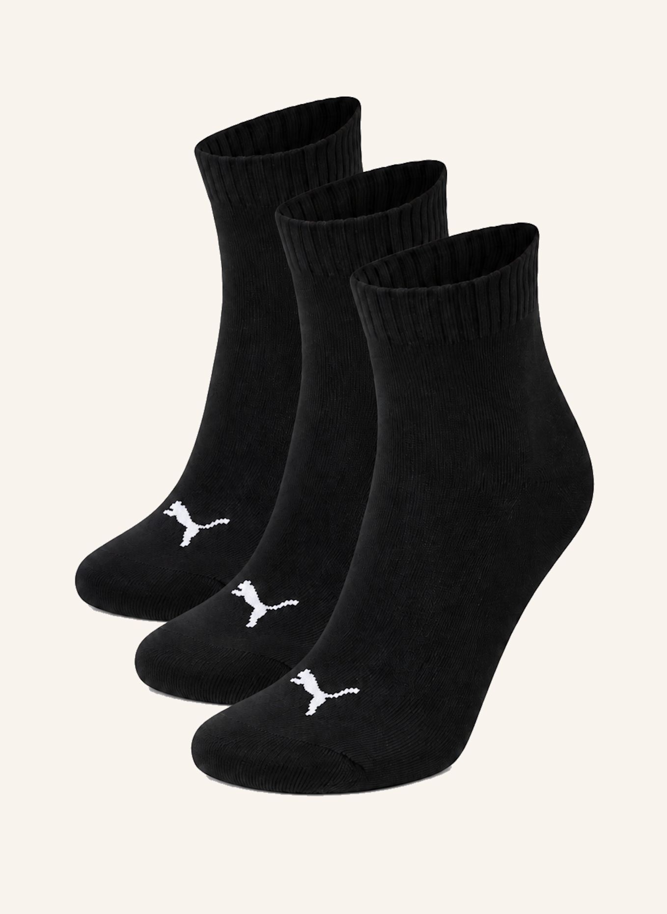 PUMA Socken QUARTER 3-PACK: SCHWARZ