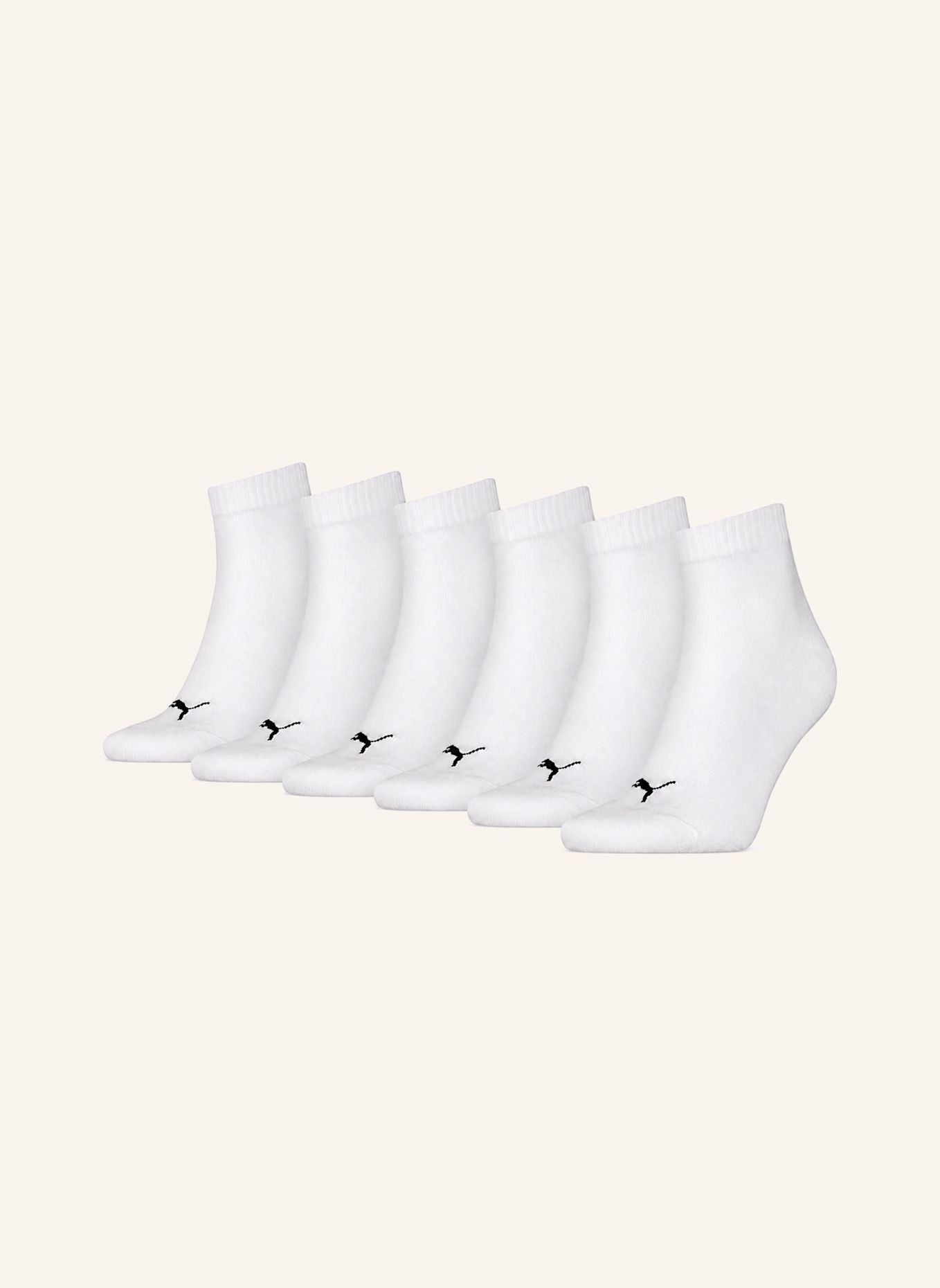 PUMA Socken QUARTER 6-PACK: WEISS