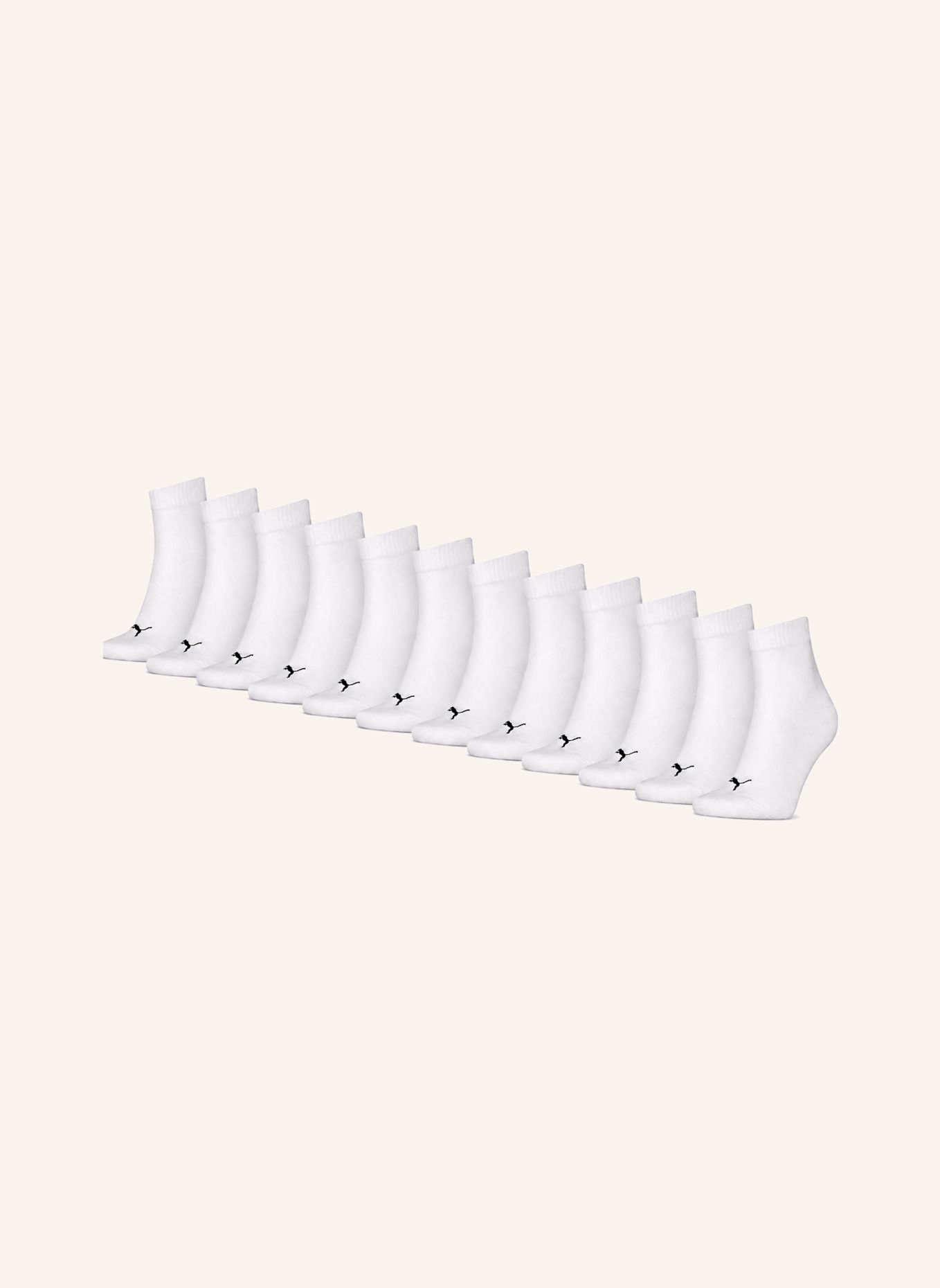 PUMA Socken QUARTER 12-PACK: WEISS