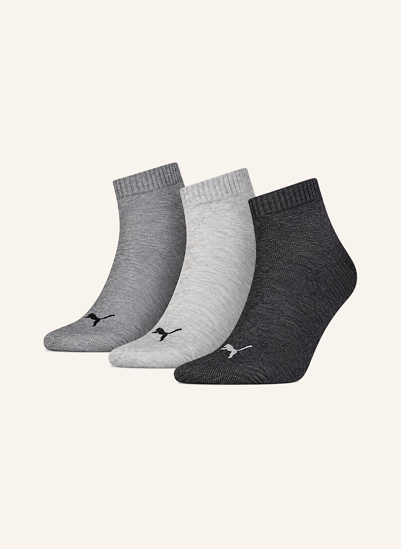 PUMA Socken QUARTER 3-PACK: GRAU