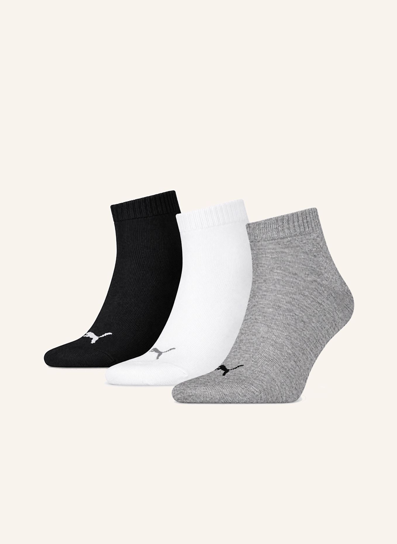 PUMA Socken QUARTER 3-PACK: ECRU