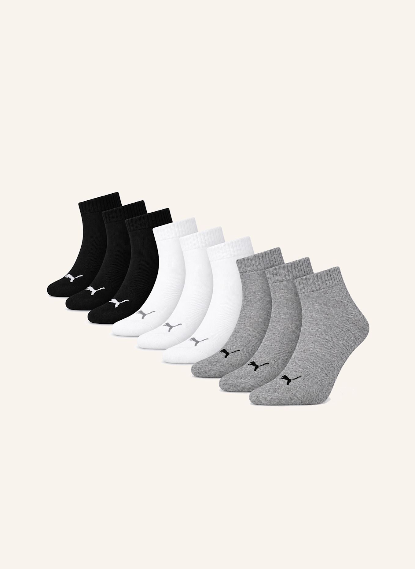PUMA Socken QUARTER 9-PACK: ECRU