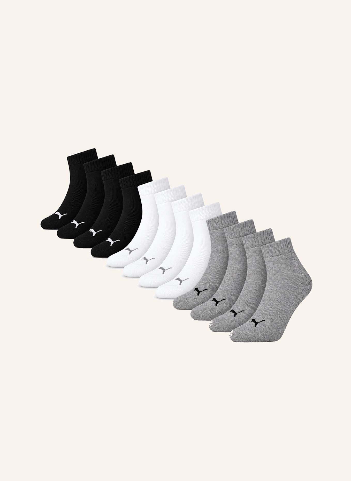 PUMA Socken QUARTER 12-PACK: ECRU