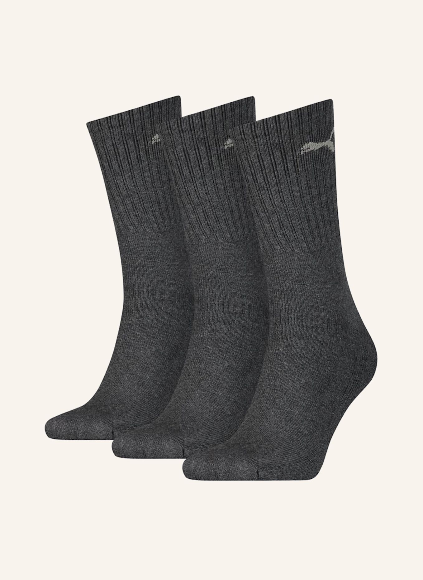 PUMA Sportsocken REGULAR CREW 3-PACK: GRAU