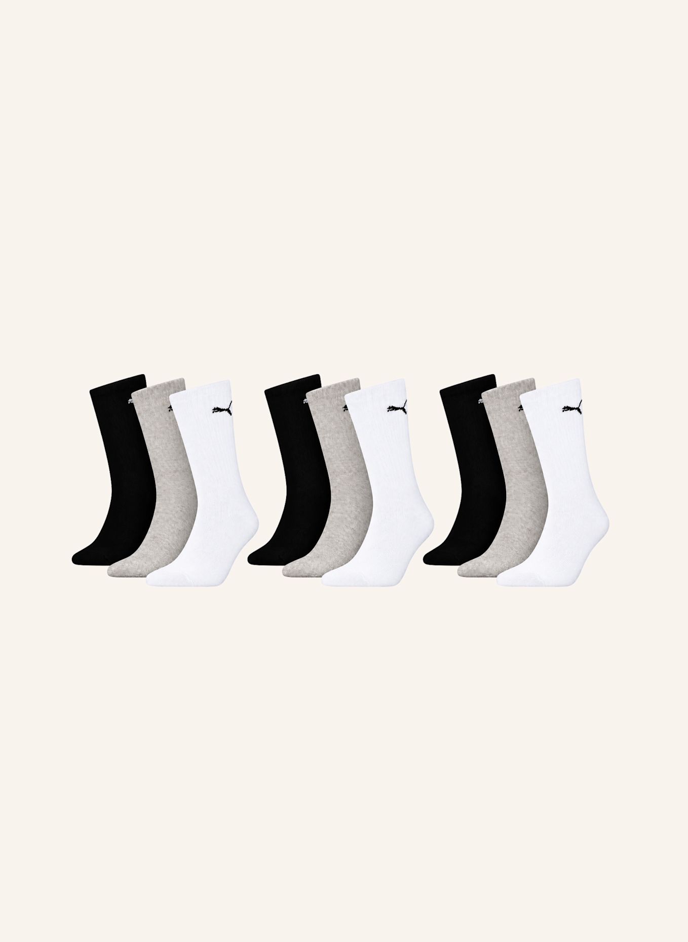 PUMA Sportsocken REGULAR CREW 9-PACK: ECRU