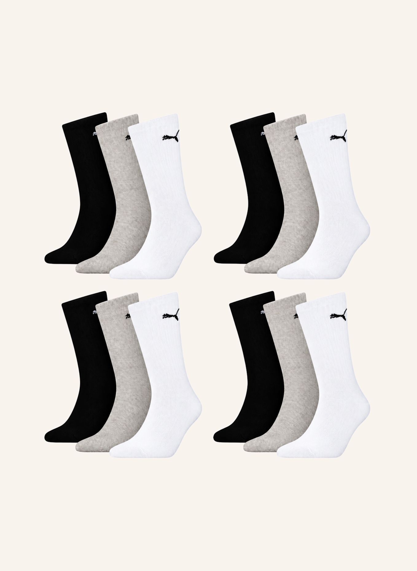 PUMA Sportsocken REGULAR CREW 12-PACK: ECRU