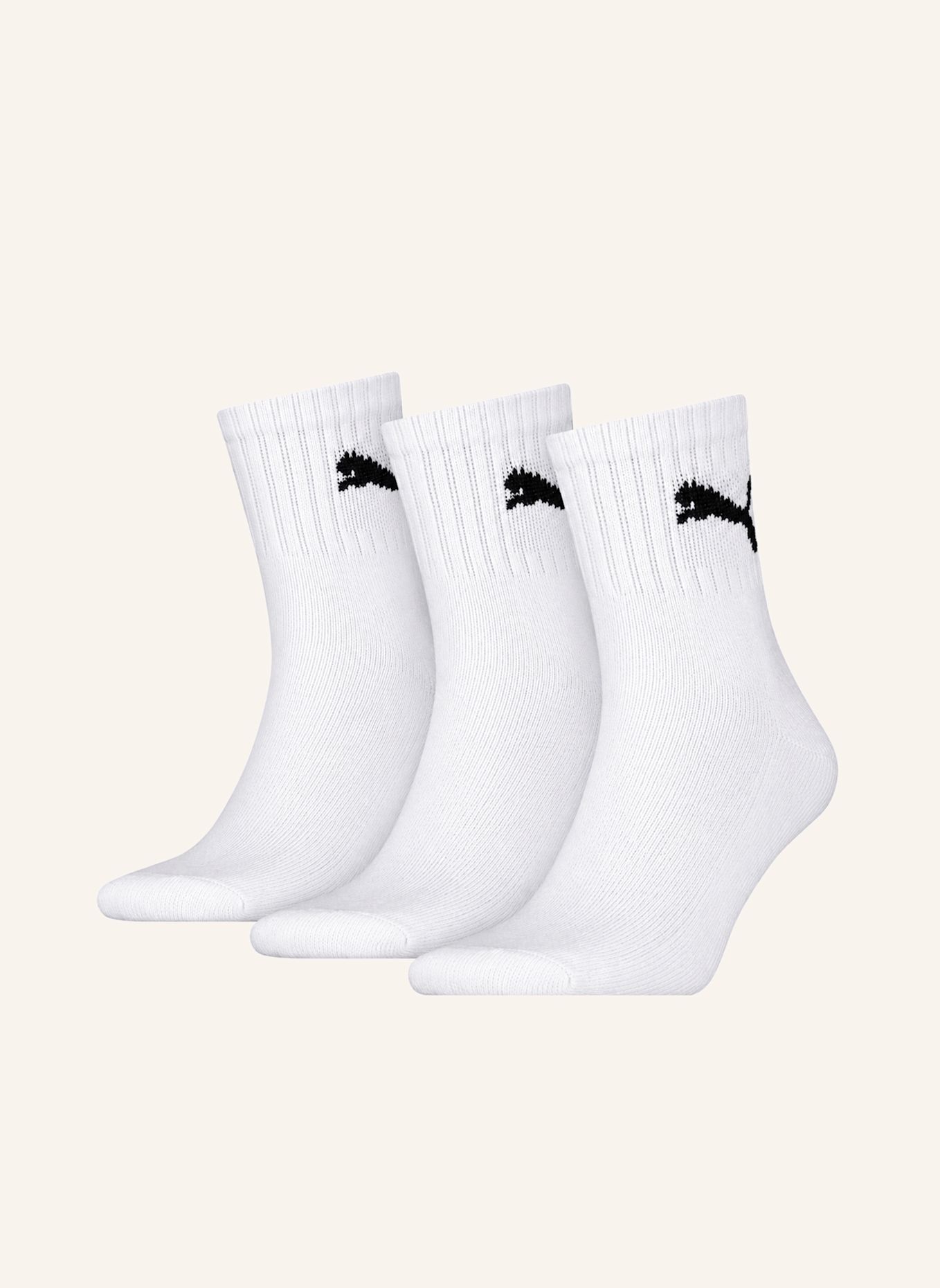 PUMA Sportsocken SHORT CREW 3-PACK: WEISS