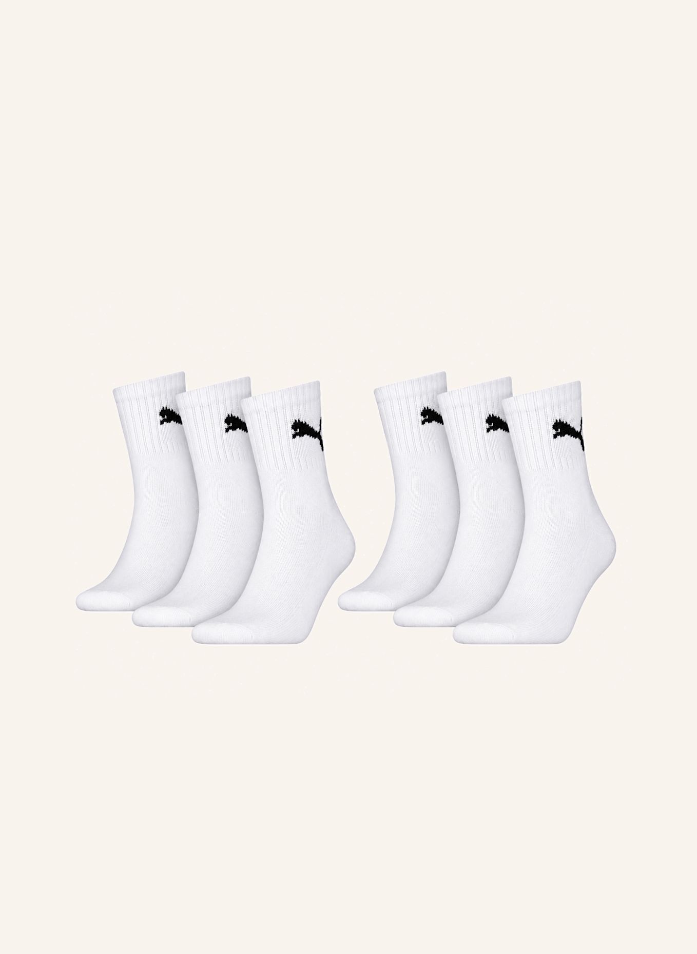 PUMA Sportsocken SHORT CREW 6-PACK: WEISS