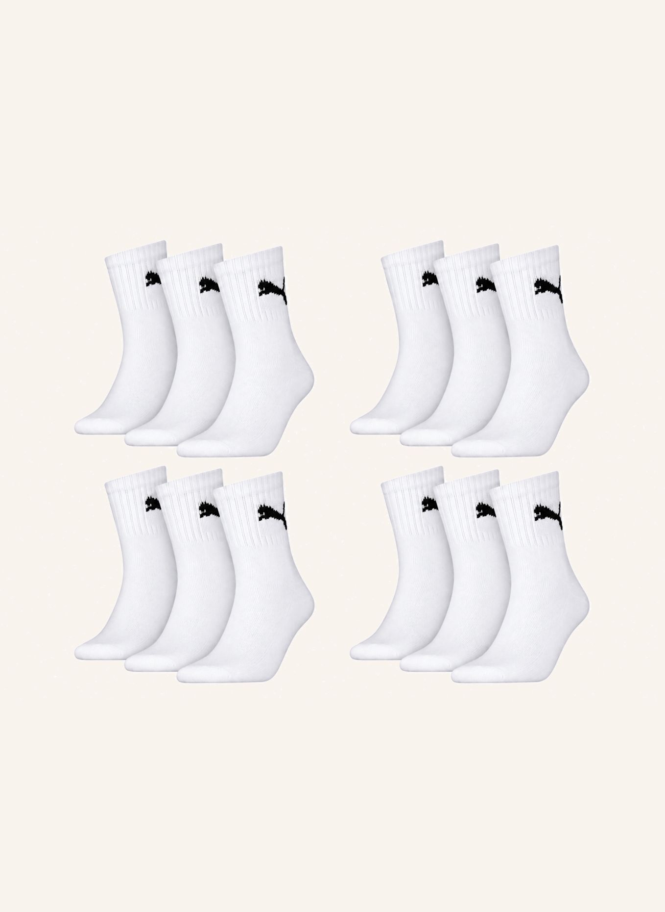 PUMA Sportsocken SHORT CREW 12-PACK: WEISS