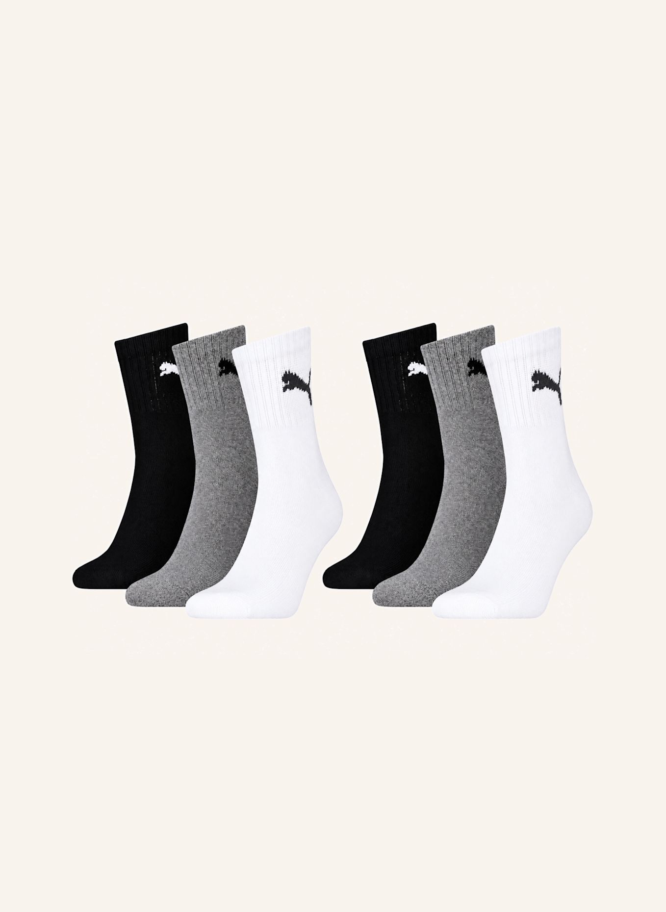 PUMA Sportsocken SHORT CREW 6-PACK: ECRU