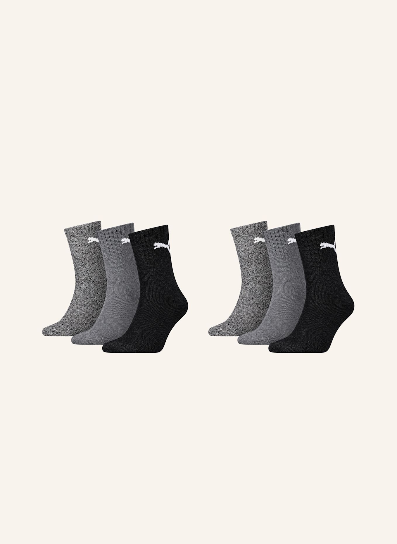PUMA Sportsocken SHORT CREW 6-PACK: ECRU