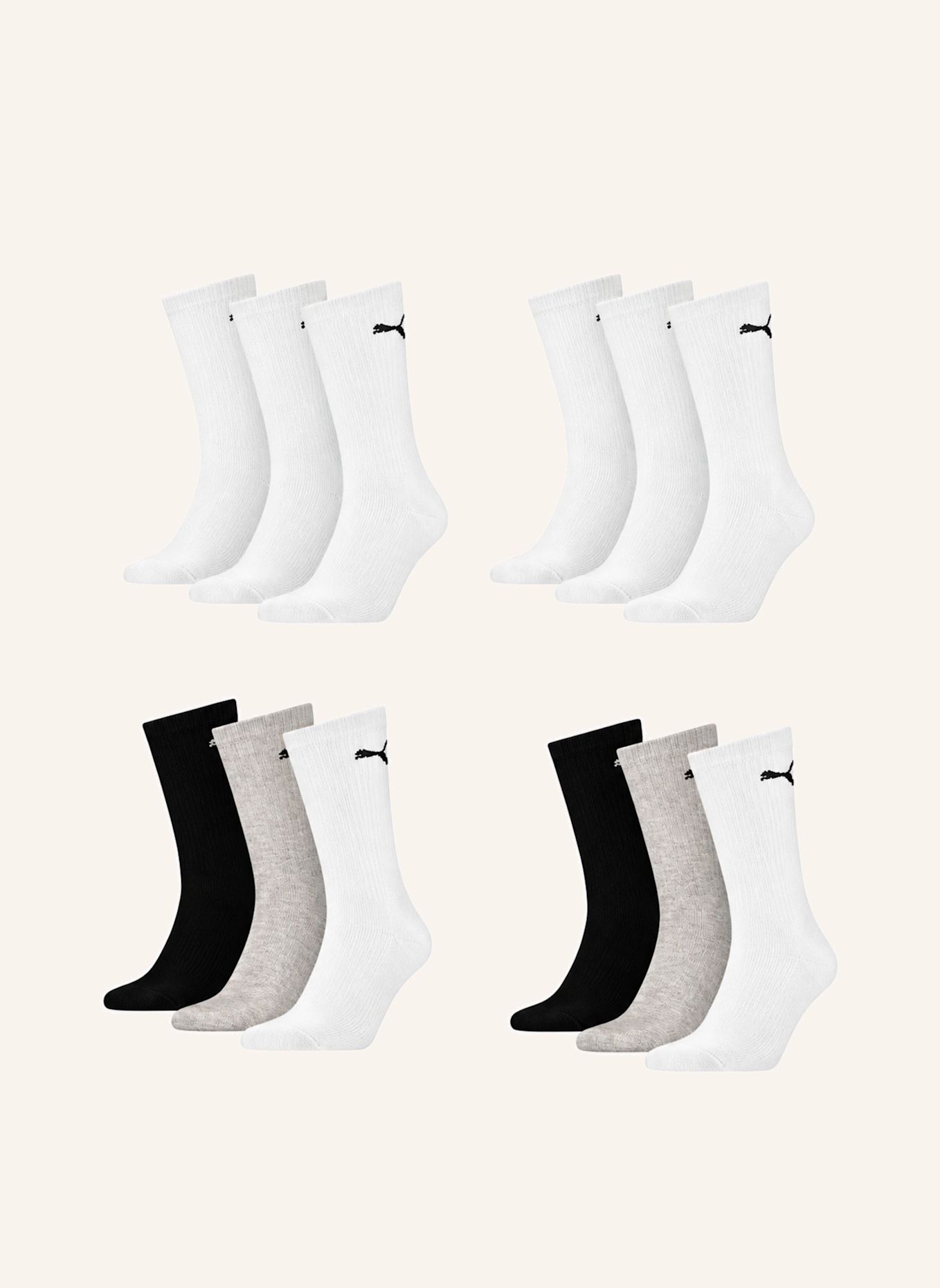 PUMA Sportsocken REGULAR CREW 12-PACK: ECRU