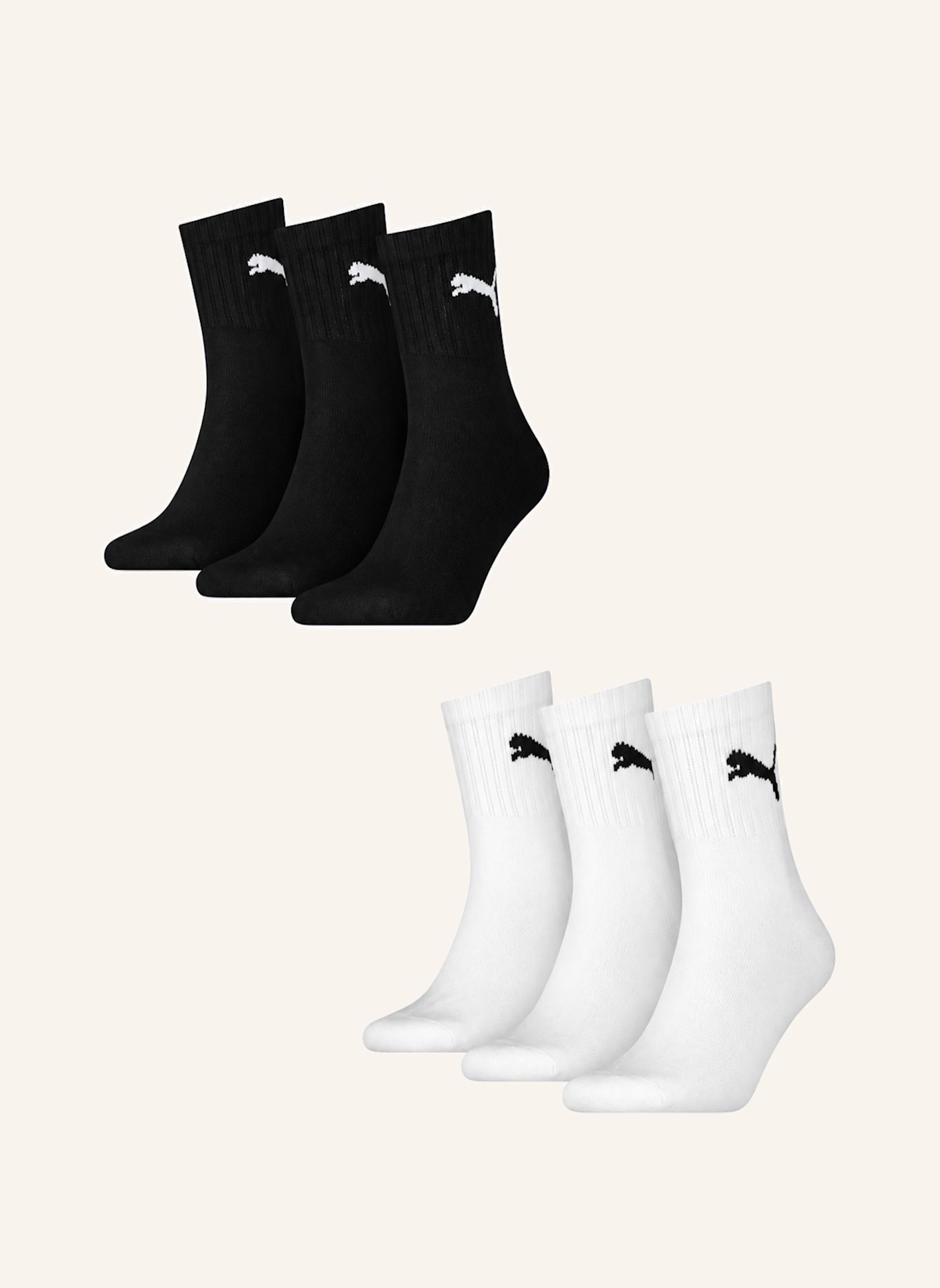 PUMA Sportsocken SHORT CREW 6-PACK: ECRU