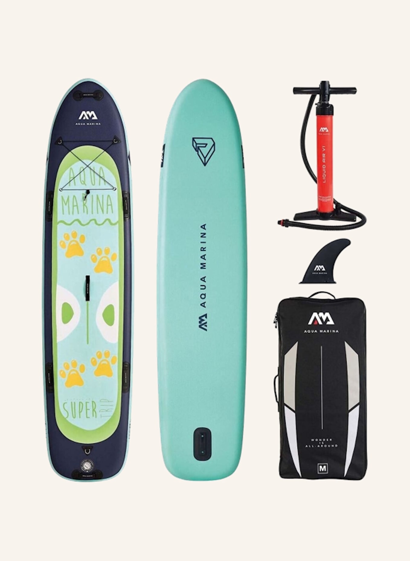 AQUA MARINA Stand up Paddelboard SUPER TRIP SET: ECRU