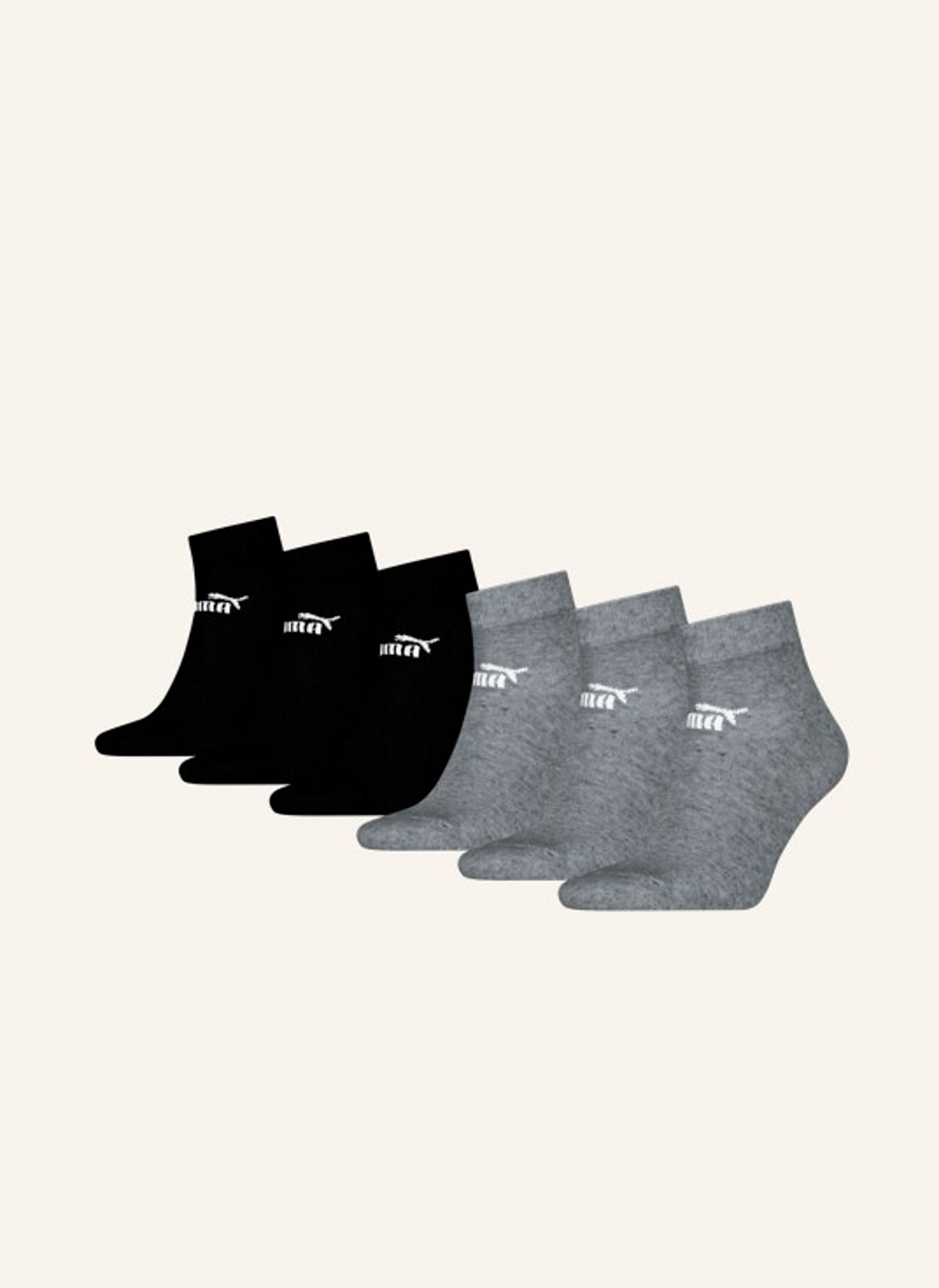 PUMA 6er-Pack Socken ELEMENTS QUARTER: ECRU