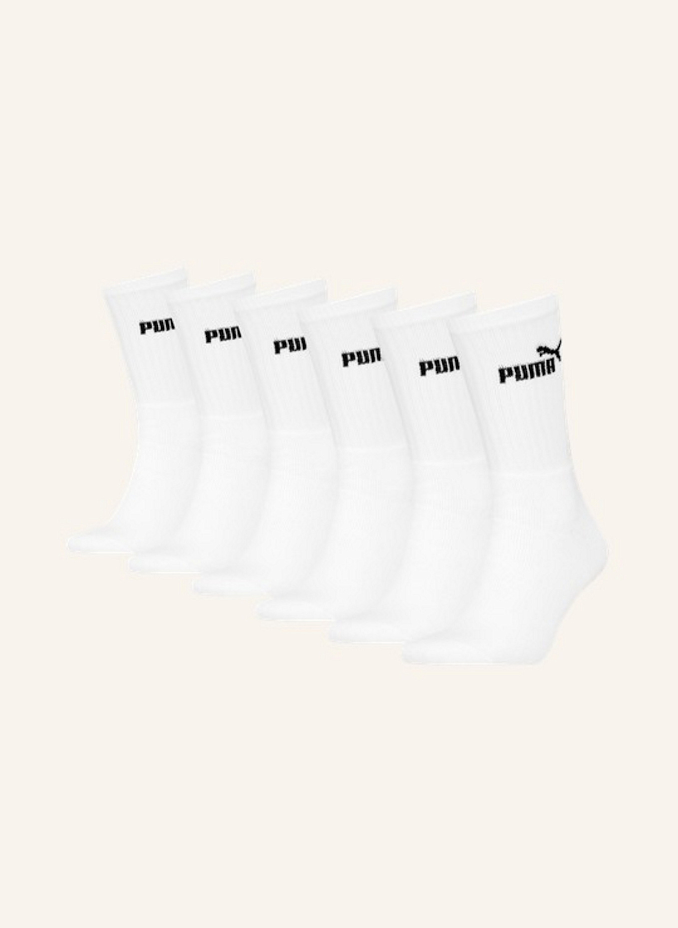 PUMA Sportsocken ELEMENTS 6-PACK: WEISS