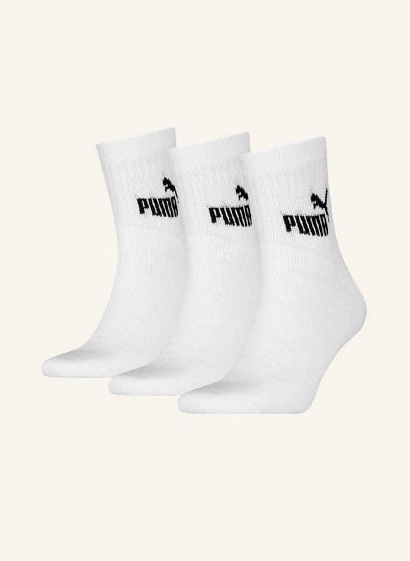 PUMA 3er-Pack Sportsocken ELEMENTS SHORT CREW: WEISS
