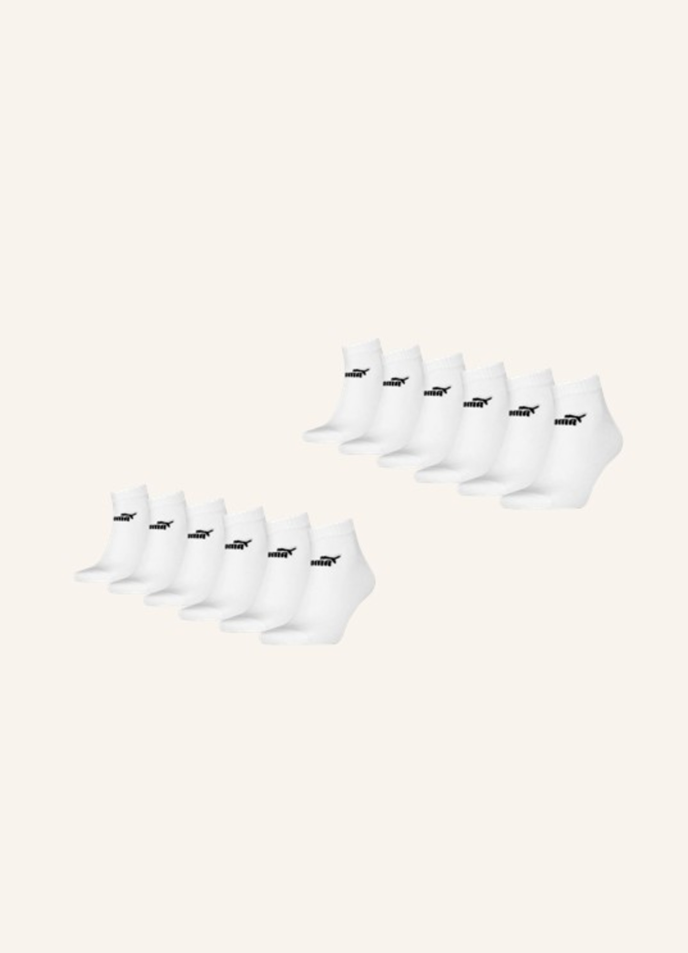 PUMA 12er-Pack Socken ELEMENTS QUARTER: WEISS