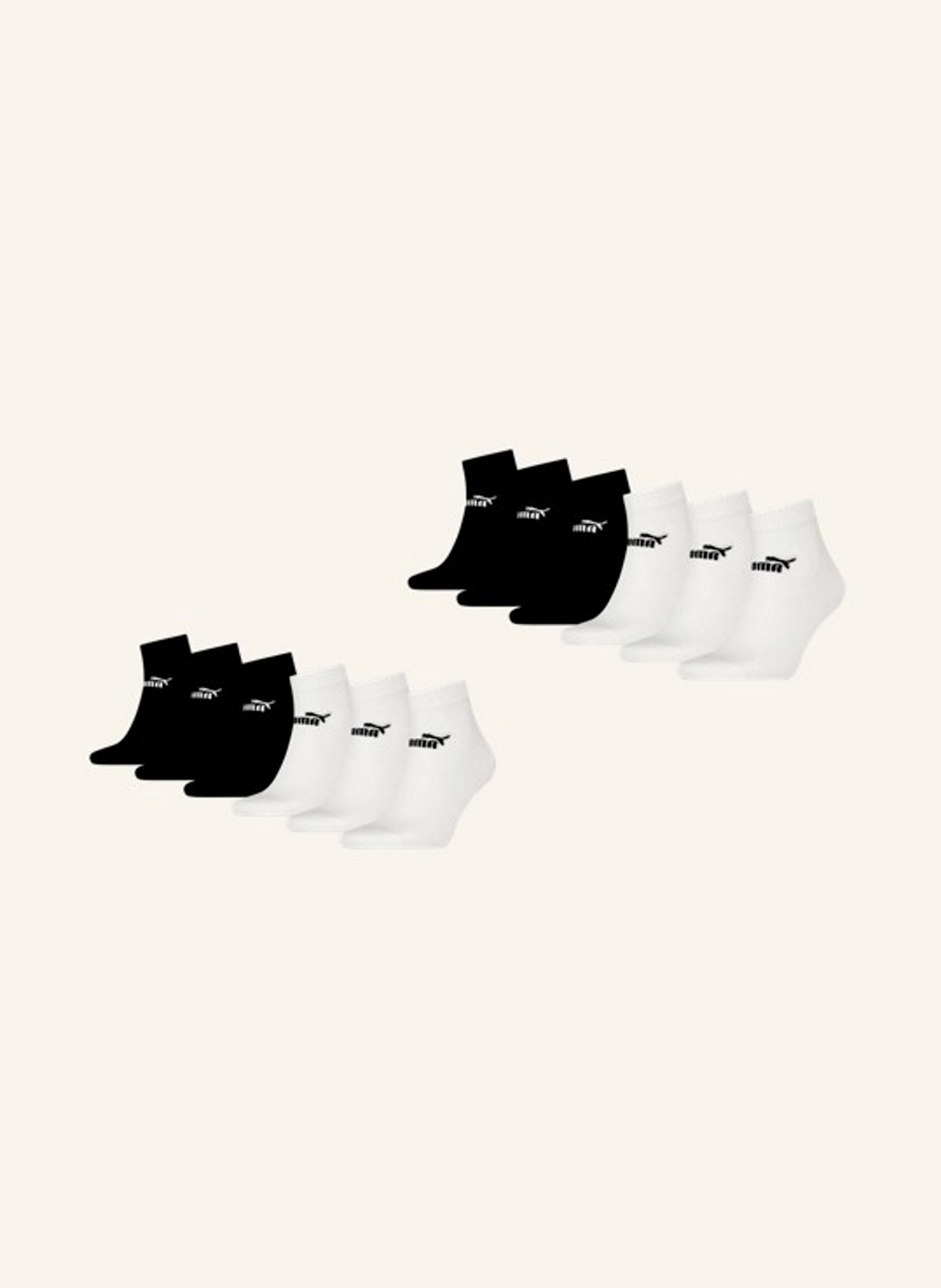 PUMA 12er-Pack Socken ELEMENTS QUARTER: ECRU