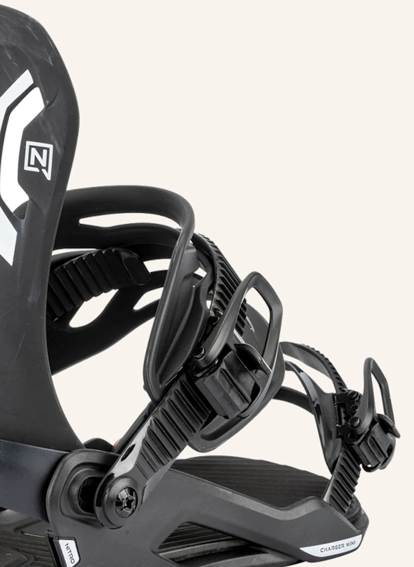 NITRO Kinder Snowboardbindung CHARGER MINI BOX: SCHWARZ
