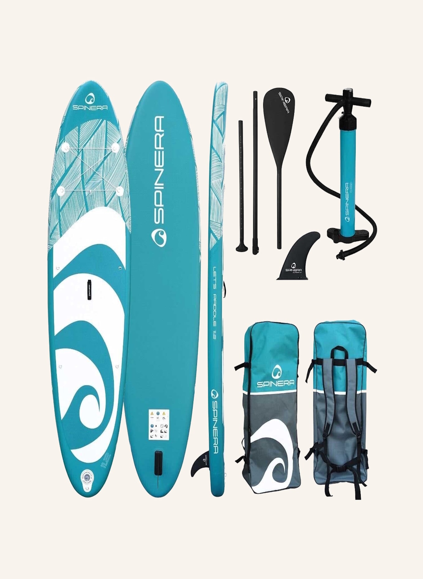 SPINERA Stand up Paddelboard LETS PADDLE 11.2: BLAU