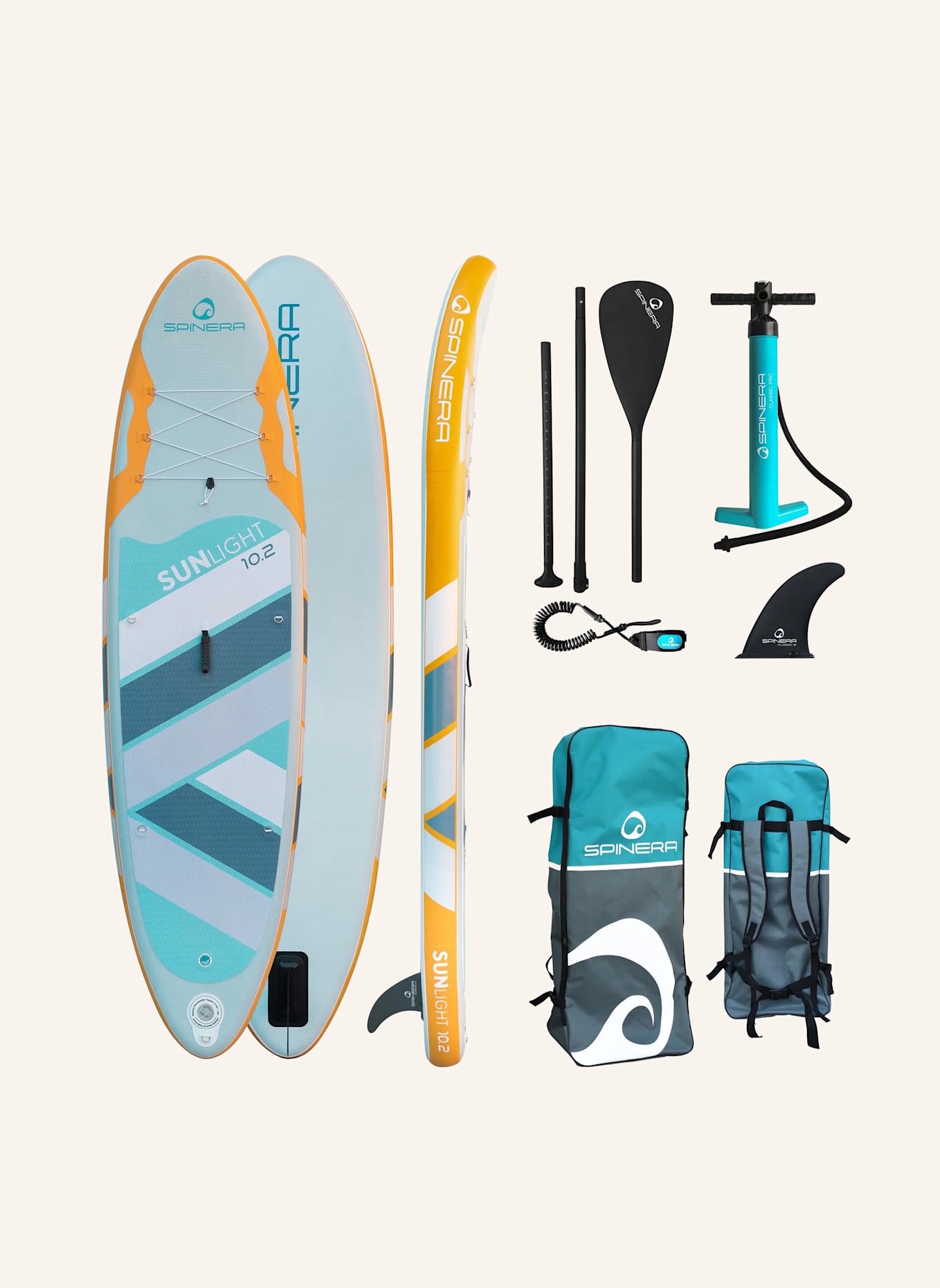 SPINERA Stand up Paddelboard SUN LIGHT 10.2: ECRU