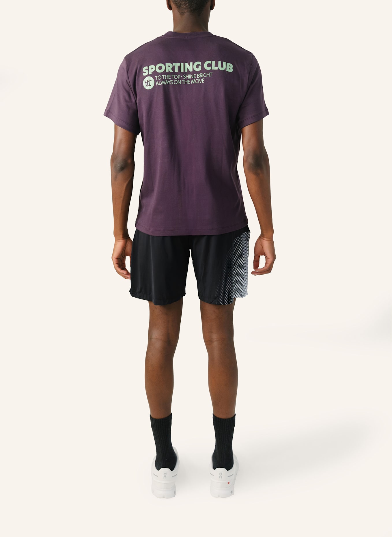 to the top T-Shirt SPORTING CLUB: DUNKELLILA