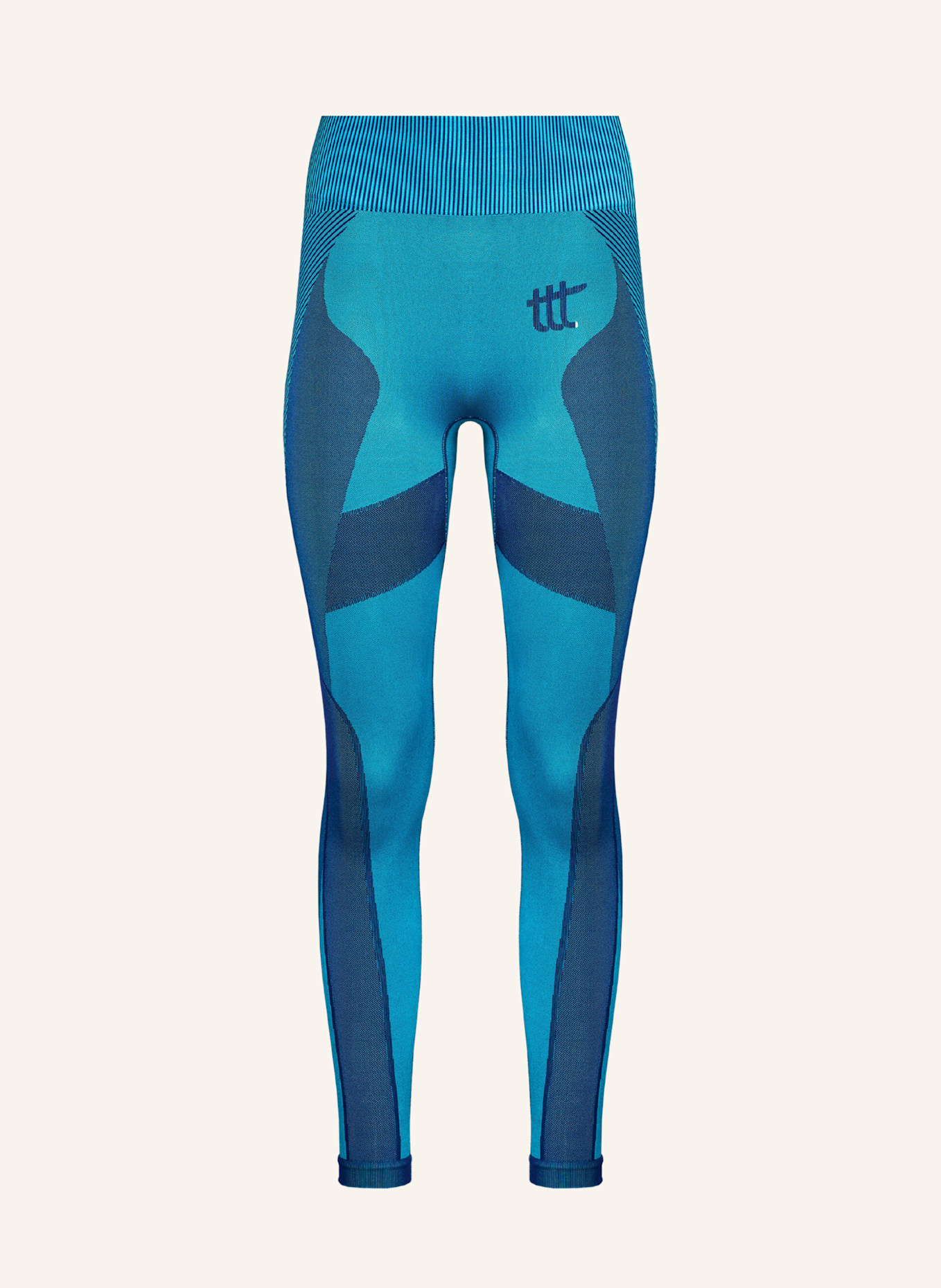 to the top Leggings SEAMLESS: BLAU