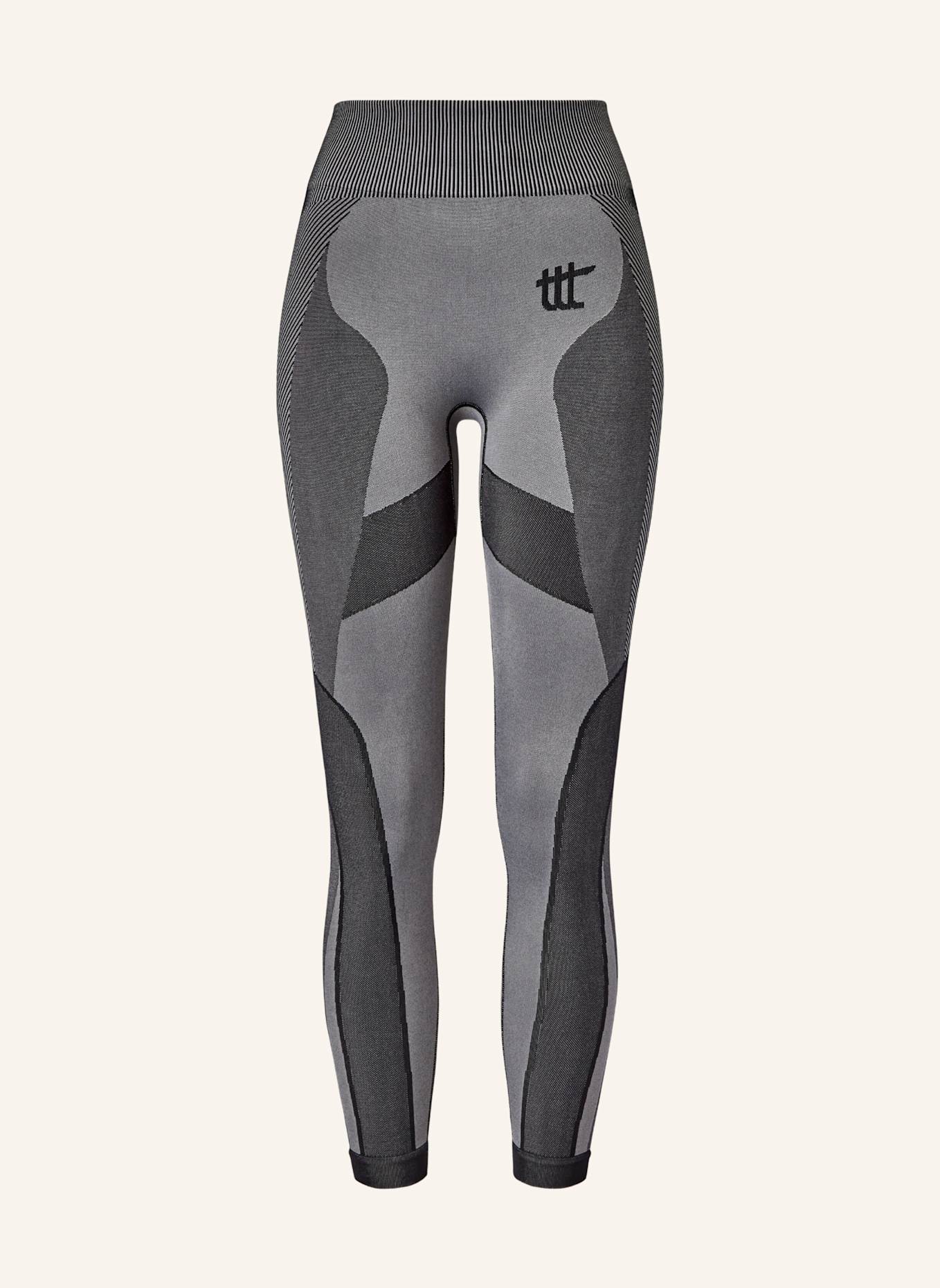 to the top Leggings SEAMLESS LIGHT: GRAU