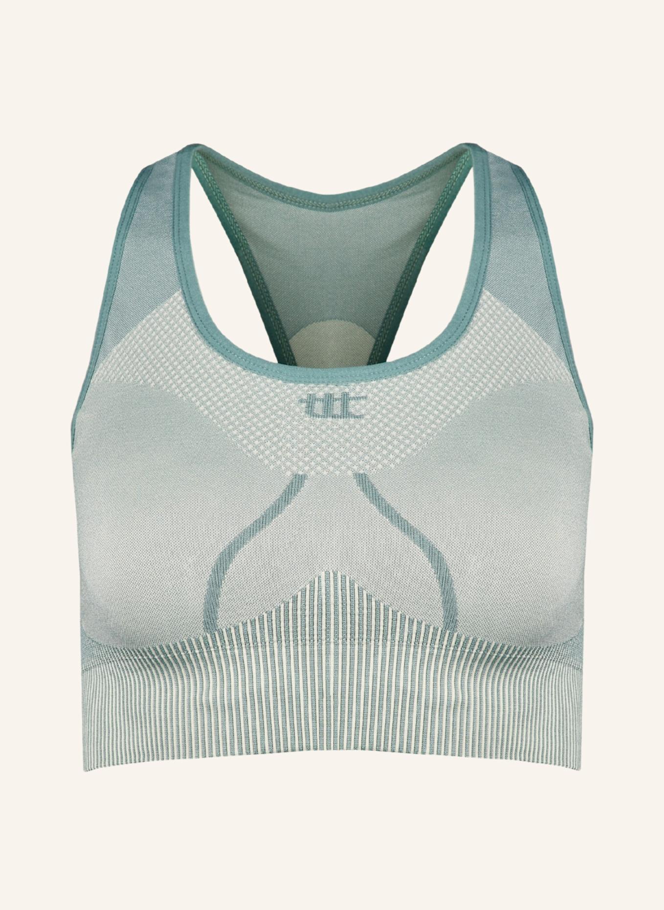 to the top Sports Bra SEAMLESS: BLAUGRAU