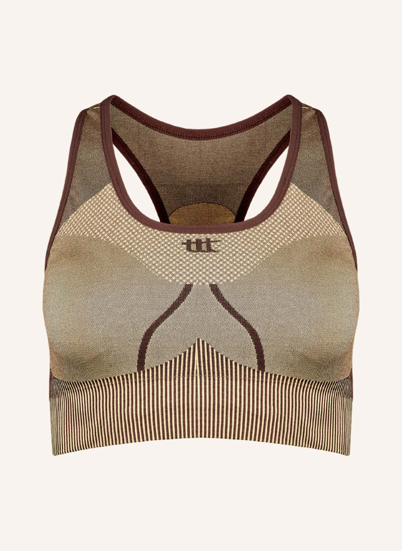to the top Sports Bra SEAMLESS: BRAUN