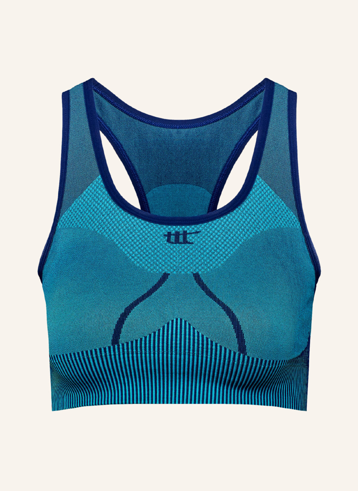 to the top Sports Bra SEAMLESS: BLAU