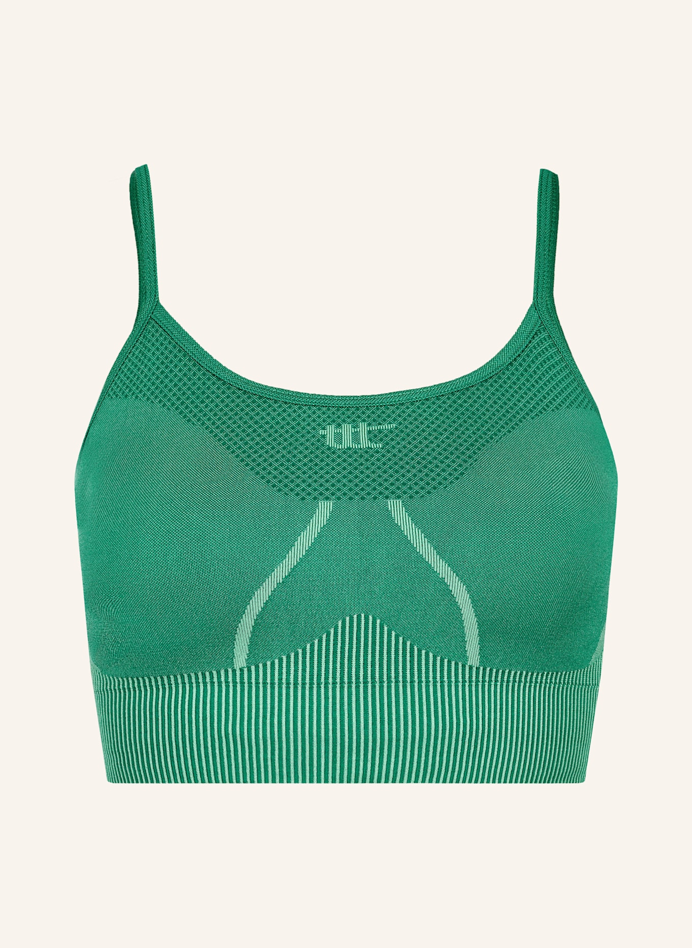 to the top Sports Bra SEAMLESS LIGHT: GRÜN