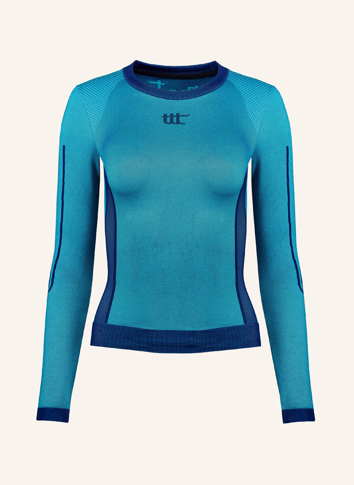 to the top Long Sleeve SEAMLESS: BLAU