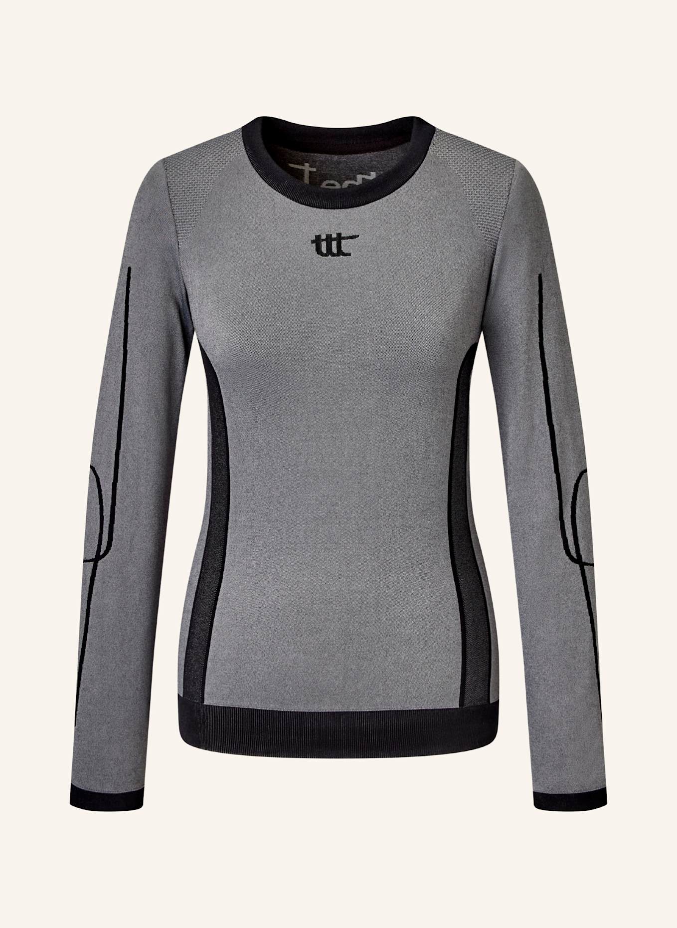 to the top Long Sleeve SEAMLESS LIGHT: GRAU