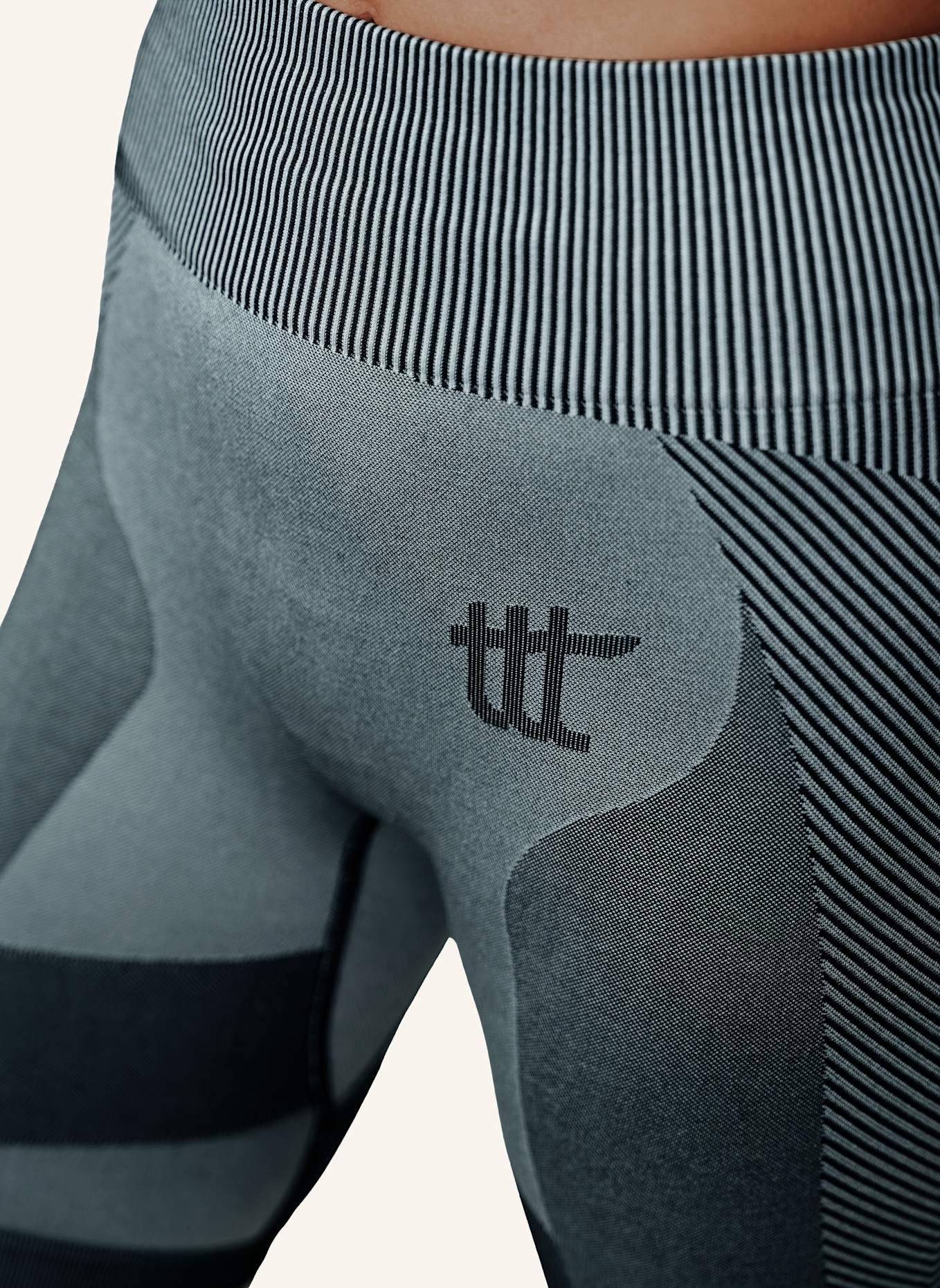 to the top Leggings SEAMLESS LIGHT: GRAU