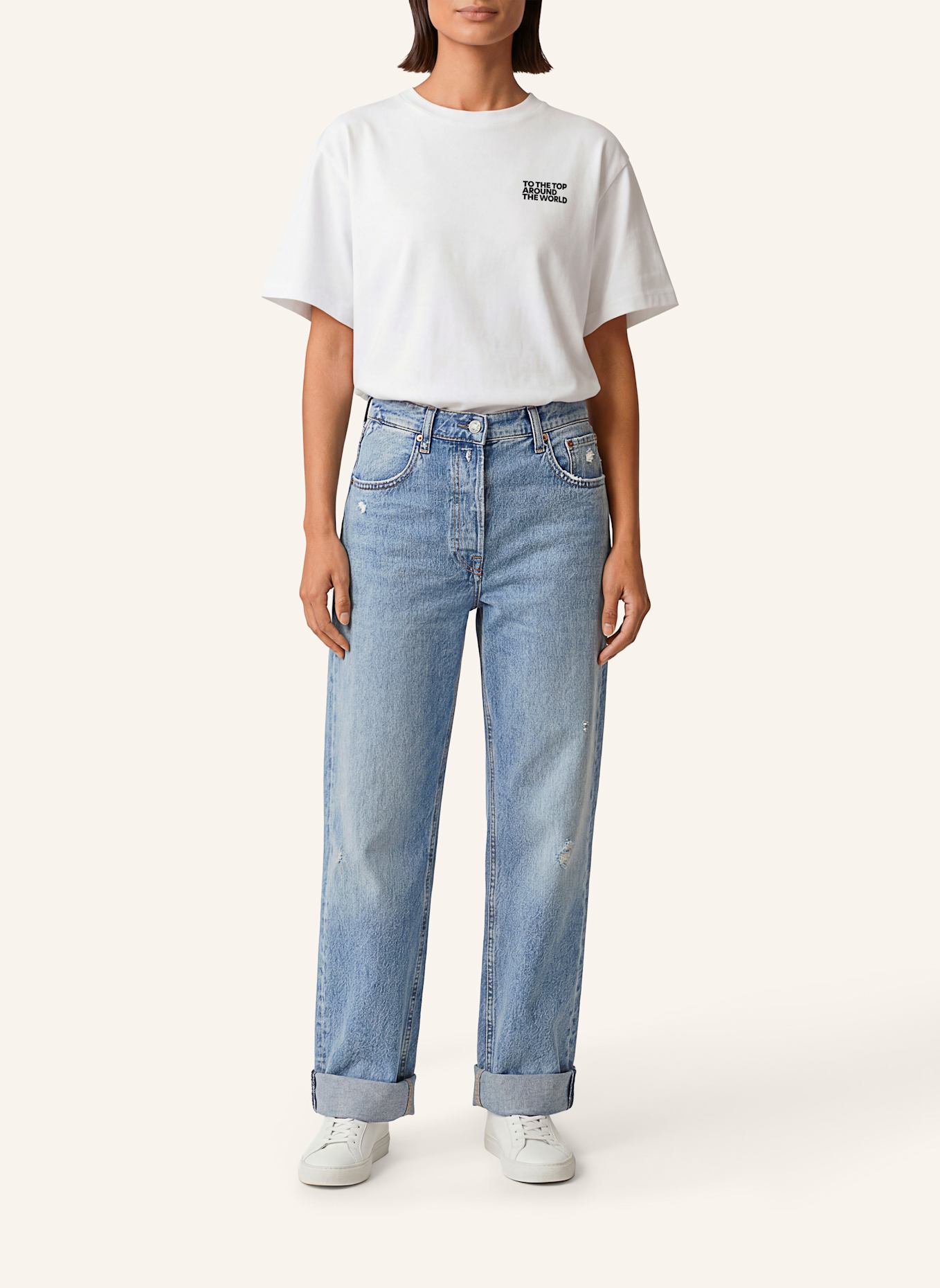 to the top T-Shirt AROUND THE WORLD: WEISS