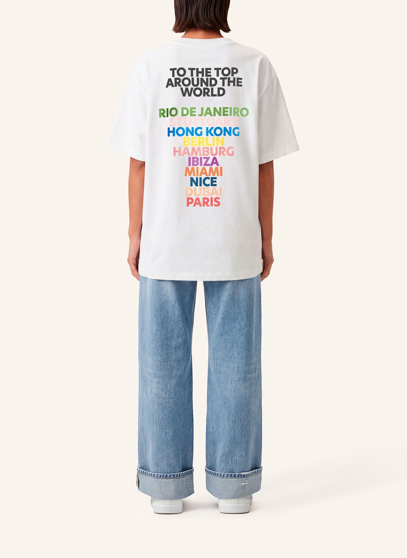 to the top T-Shirt AROUND THE WORLD: WEISS