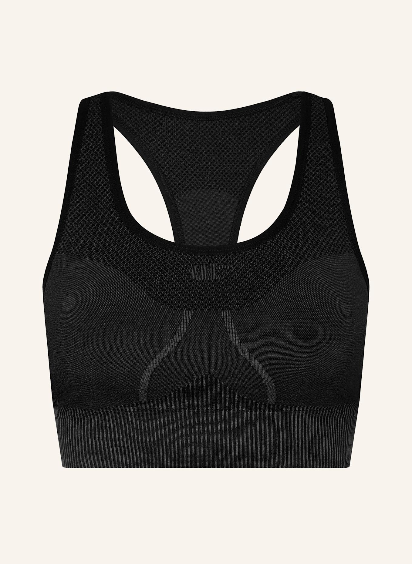 to the top Sports Bra SEAMLESS: SCHWARZ