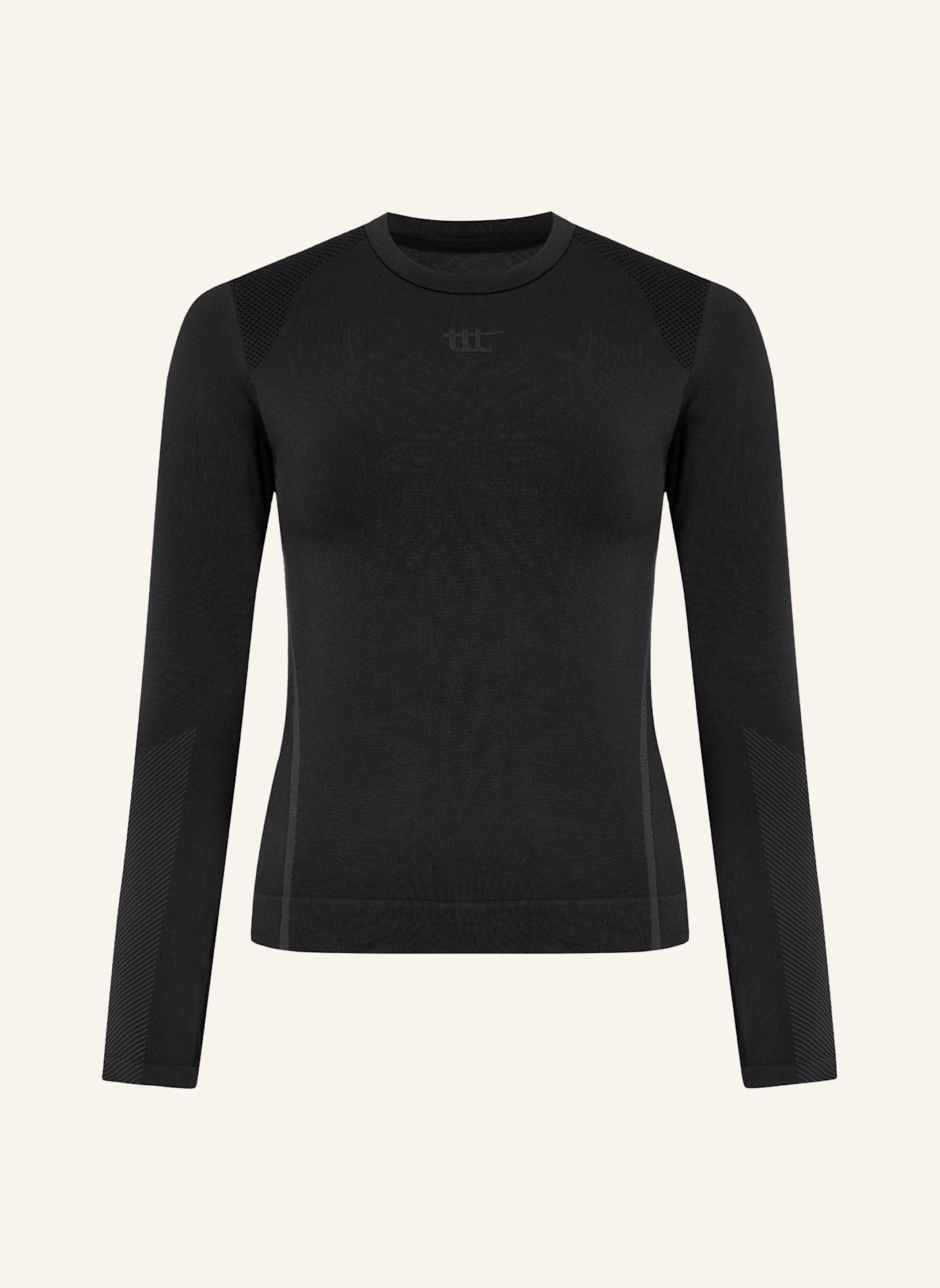to the top Long Sleeve SEAMLESS: SCHWARZ