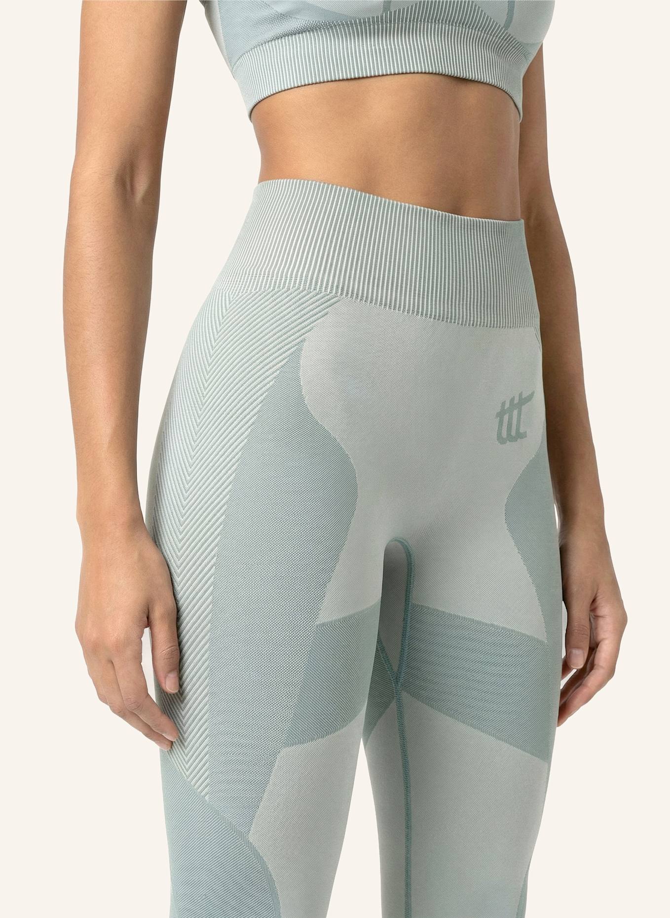 to the top Leggings SEAMLESS: BLAUGRAU