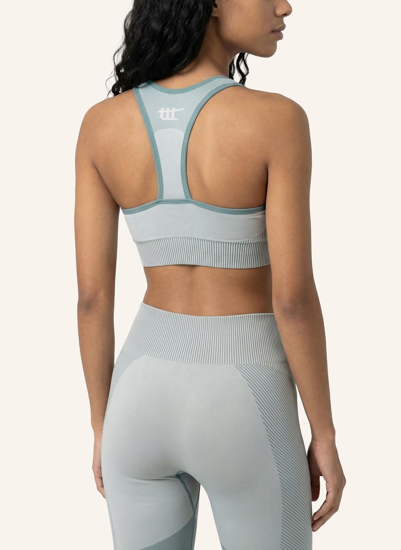 to the top Sports Bra SEAMLESS: BLAUGRAU